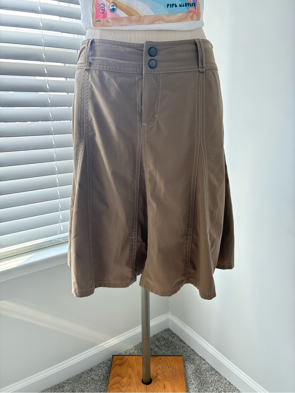 Athleta Women's Whatever Tan Pleated Mini Skort